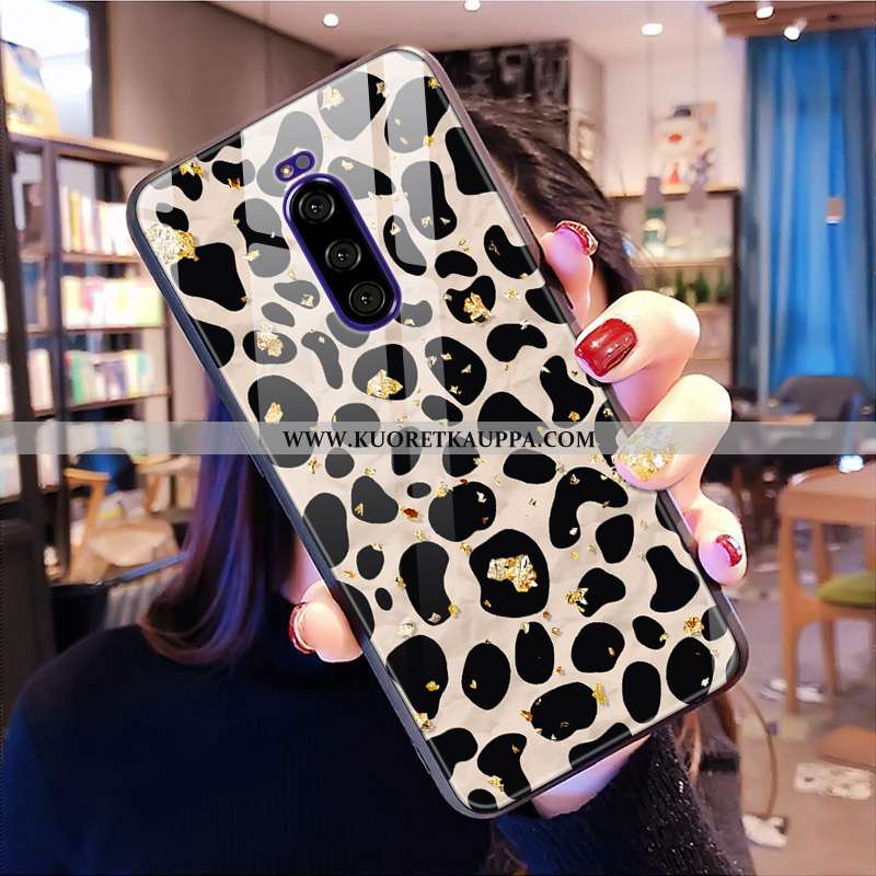 Kuori Sony Xperia 1, Kuoret Sony Xperia 1, Kotelo Sony Xperia 1 Lasi Puhelimen Net Red Jauhe Pinkki