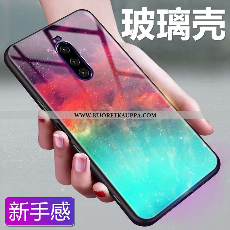 Kuori Sony Xperia 1, Kuoret Sony Xperia 1, Kotelo Sony Xperia 1 Lasi Suojaus Punainen Monivärinen