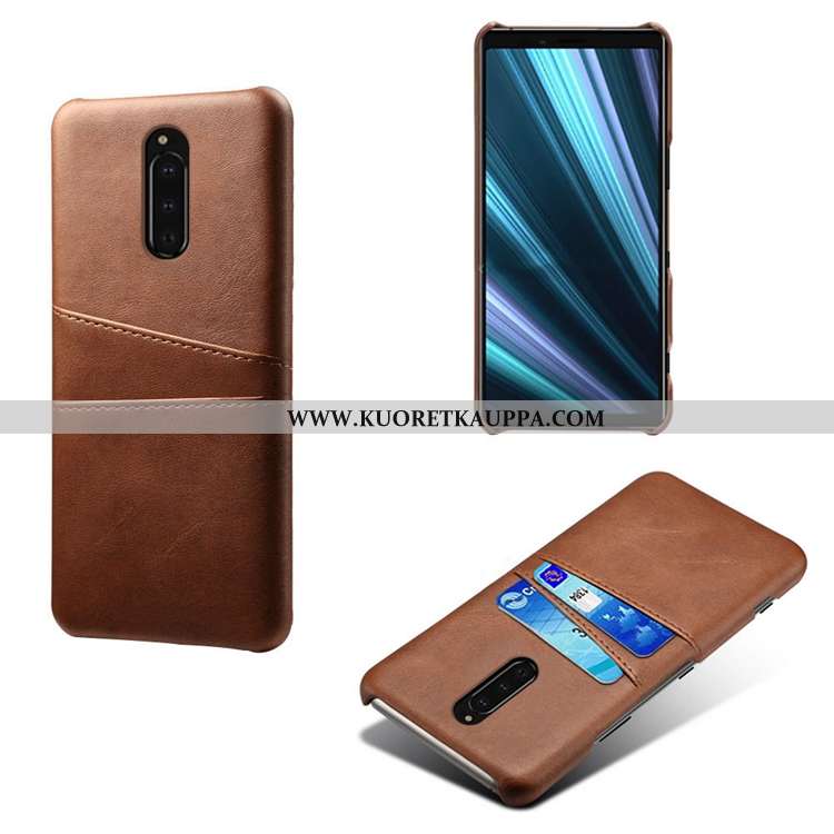 Kuori Sony Xperia 1, Kuoret Sony Xperia 1, Kotelo Sony Xperia 1 Nahka Kukkakuvio Puhelimen Pieni Pun