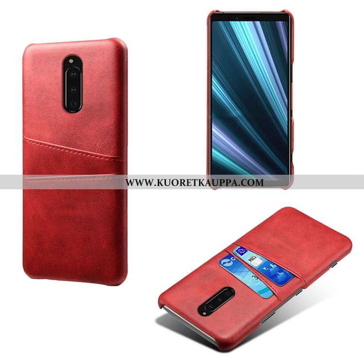 Kuori Sony Xperia 1, Kuoret Sony Xperia 1, Kotelo Sony Xperia 1 Nahka Kukkakuvio Puhelimen Pieni Pun