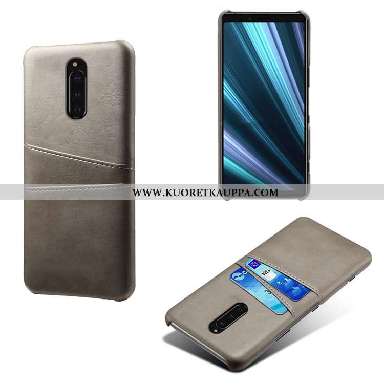 Kuori Sony Xperia 1, Kuoret Sony Xperia 1, Kotelo Sony Xperia 1 Nahka Kukkakuvio Puhelimen Pieni Pun