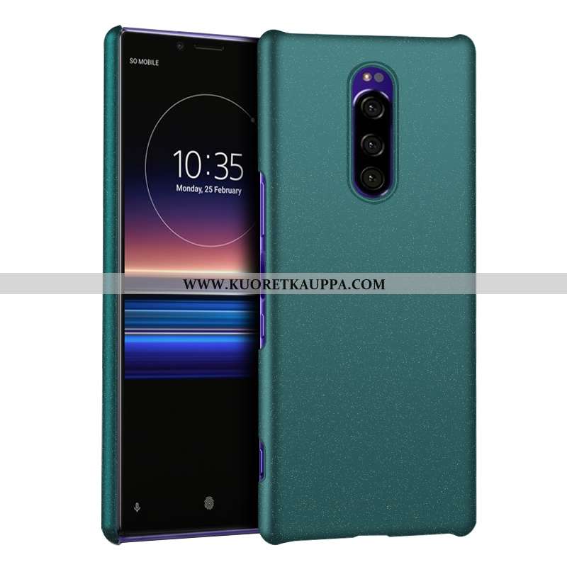 Kuori Sony Xperia 1, Kuoret Sony Xperia 1, Kotelo Sony Xperia 1 Pesty Suede Suojaus Vihreä Murtumato