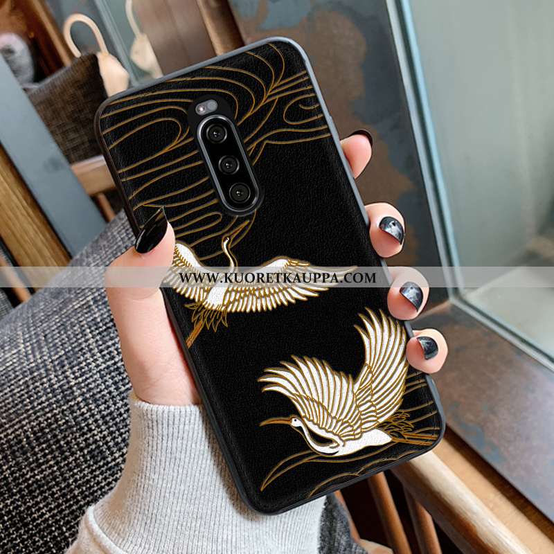 Kuori Sony Xperia 1, Kuoret Sony Xperia 1, Kotelo Sony Xperia 1 Silikoni Suojaus Nahka Nosturi Murtu