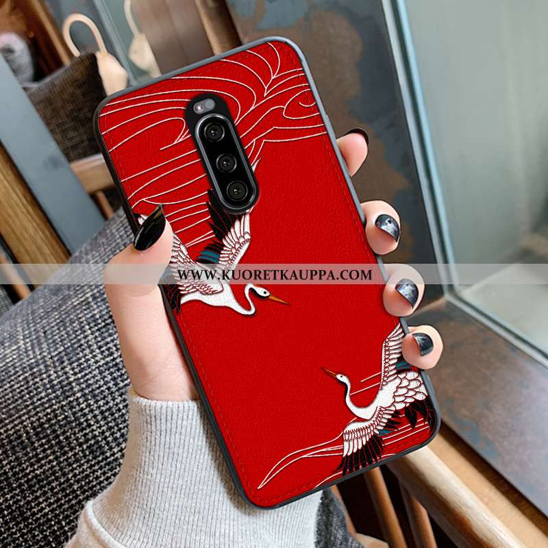 Kuori Sony Xperia 1, Kuoret Sony Xperia 1, Kotelo Sony Xperia 1 Silikoni Suojaus Nahka Nosturi Murtu