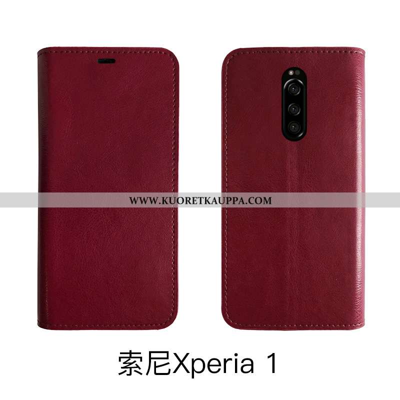 Kuori Sony Xperia 1, Kuoret Sony Xperia 1, Kotelo Sony Xperia 1 Valo Suojaus Puhelimen Ruskea