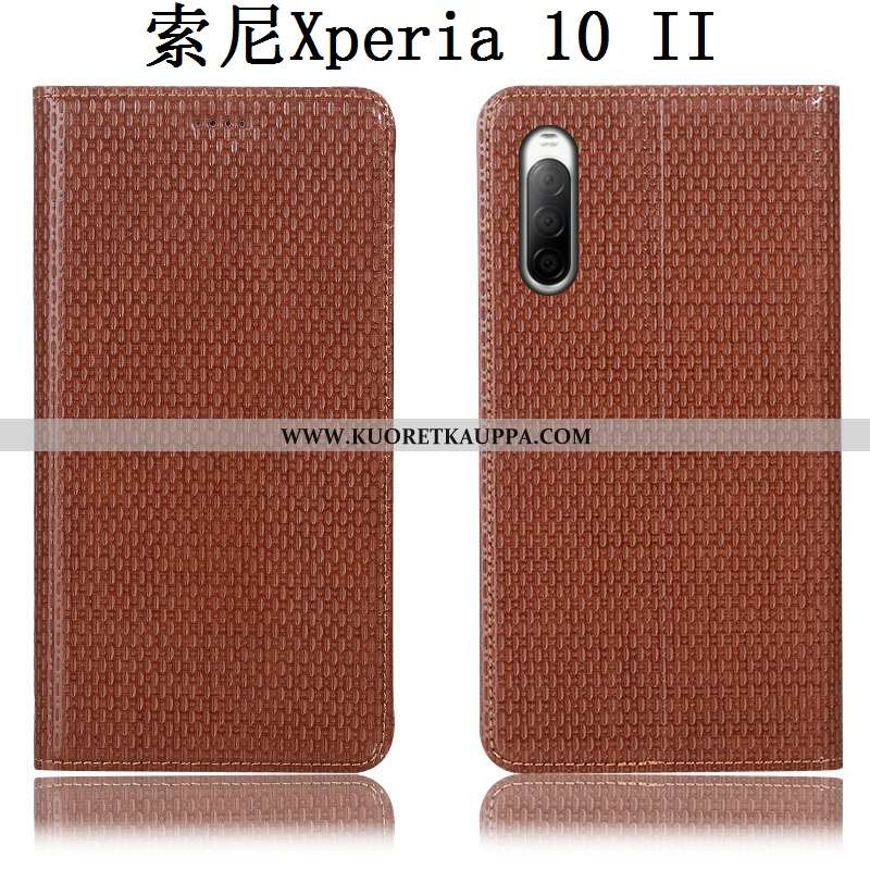 Kuori Sony Xperia 10 Ii, Kuoret Sony Xperia 10 Ii, Kotelo Sony Xperia 10 Ii Aito Nahka Kukkakuvio Pu