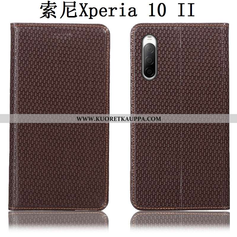 Kuori Sony Xperia 10 Ii, Kuoret Sony Xperia 10 Ii, Kotelo Sony Xperia 10 Ii Aito Nahka Kukkakuvio Pu