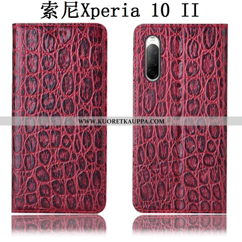 Kuori Sony Xperia 10 Ii, Kuoret Sony Xperia 10 Ii, Kotelo Sony Xperia 10 Ii Aito Nahka Kukkakuvio Su