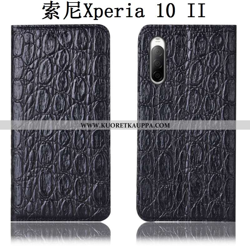Kuori Sony Xperia 10 Ii, Kuoret Sony Xperia 10 Ii, Kotelo Sony Xperia 10 Ii Aito Nahka Kukkakuvio Su
