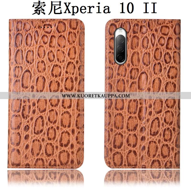 Kuori Sony Xperia 10 Ii, Kuoret Sony Xperia 10 Ii, Kotelo Sony Xperia 10 Ii Aito Nahka Kukkakuvio Su