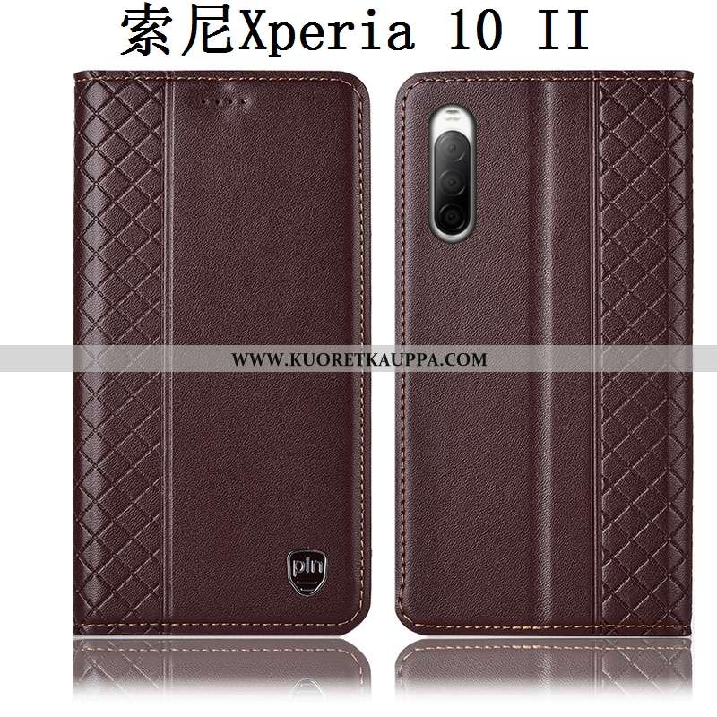 Kuori Sony Xperia 10 Ii, Kuoret Sony Xperia 10 Ii, Kotelo Sony Xperia 10 Ii Aito Nahka Suojaus Murtu