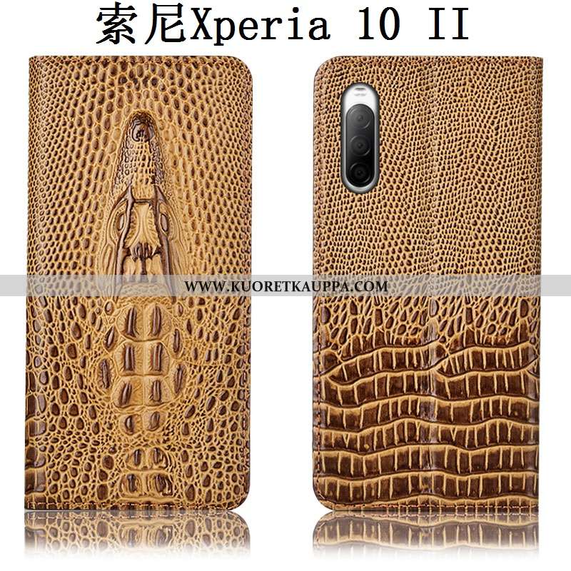 Kuori Sony Xperia 10 Ii, Kuoret Sony Xperia 10 Ii, Kotelo Sony Xperia 10 Ii Aito Nahka Suojaus Puhel