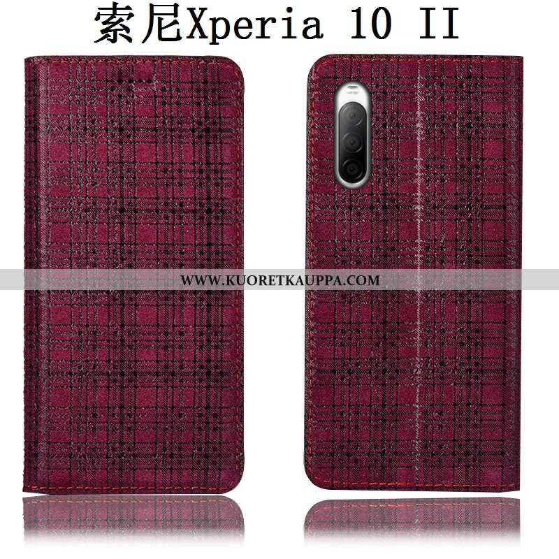 Kuori Sony Xperia 10 Ii, Kuoret Sony Xperia 10 Ii, Kotelo Sony Xperia 10 Ii Nahkakuori Suojaus Murtu