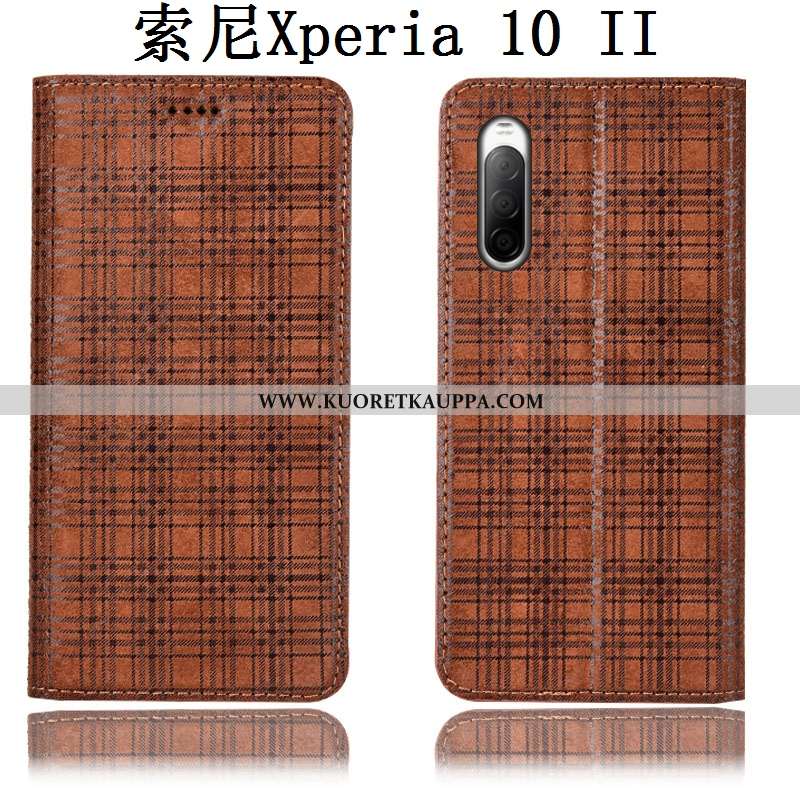 Kuori Sony Xperia 10 Ii, Kuoret Sony Xperia 10 Ii, Kotelo Sony Xperia 10 Ii Nahkakuori Suojaus Murtu