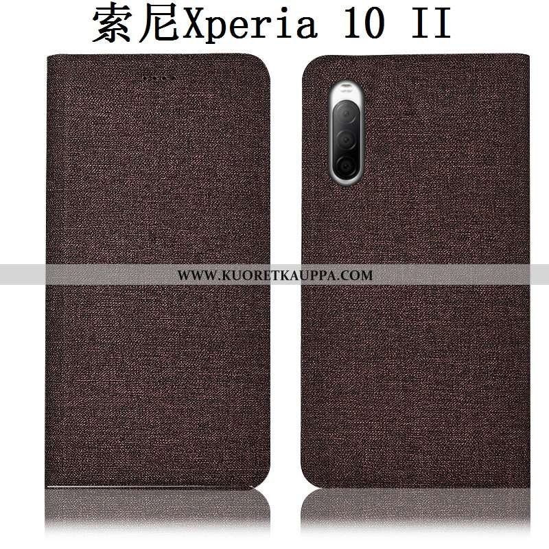 Kuori Sony Xperia 10 Ii, Kuoret Sony Xperia 10 Ii, Kotelo Sony Xperia 10 Ii Nahkakuori Suojaus Puhel