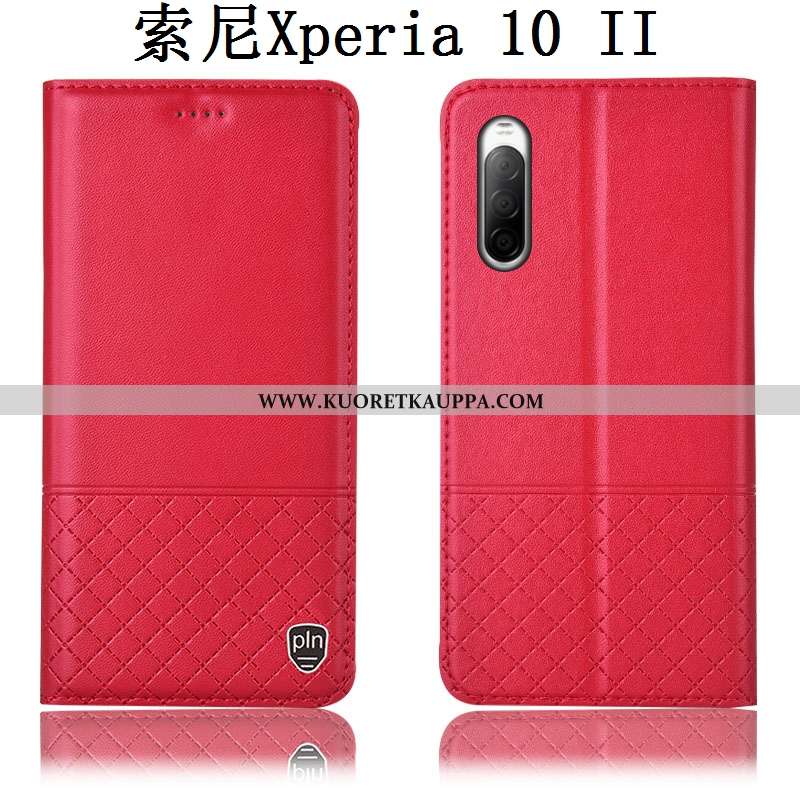 Kuori Sony Xperia 10 Ii, Kuoret Sony Xperia 10 Ii, Kotelo Sony Xperia 10 Ii Suojaus Aito Nahka Murtu