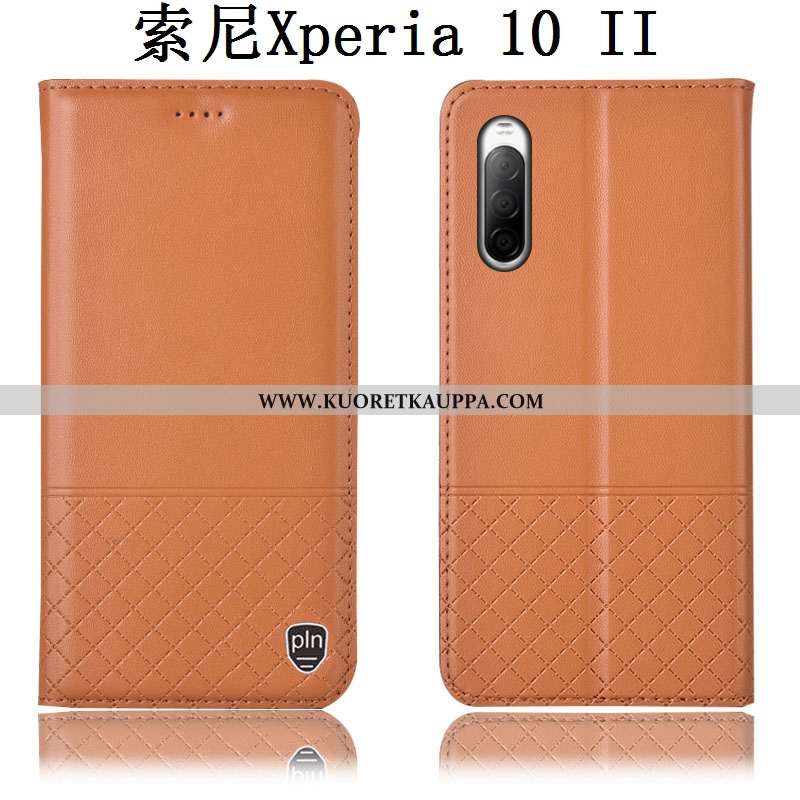 Kuori Sony Xperia 10 Ii, Kuoret Sony Xperia 10 Ii, Kotelo Sony Xperia 10 Ii Suojaus Aito Nahka Murtu