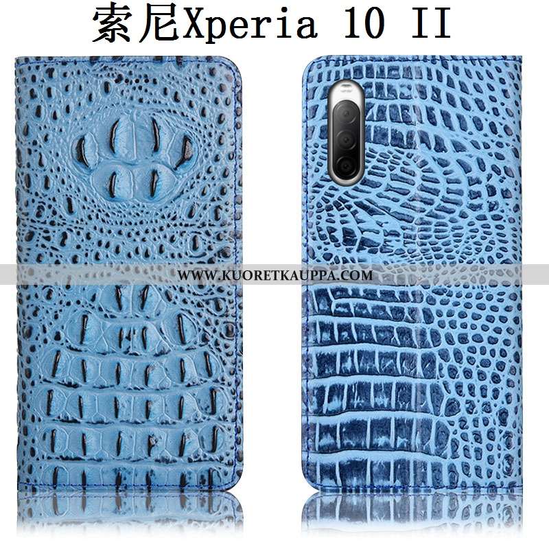 Kuori Sony Xperia 10 Ii, Kuoret Sony Xperia 10 Ii, Kotelo Sony Xperia 10 Ii Suojaus Aito Nahka Murtu