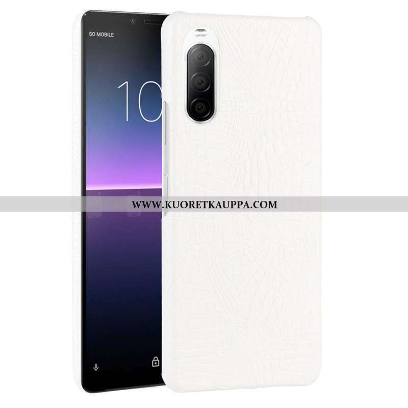 Kuori Sony Xperia 10 Ii, Kuoret Sony Xperia 10 Ii, Kotelo Sony Xperia 10 Ii Suojaus Nahka Musta Kova