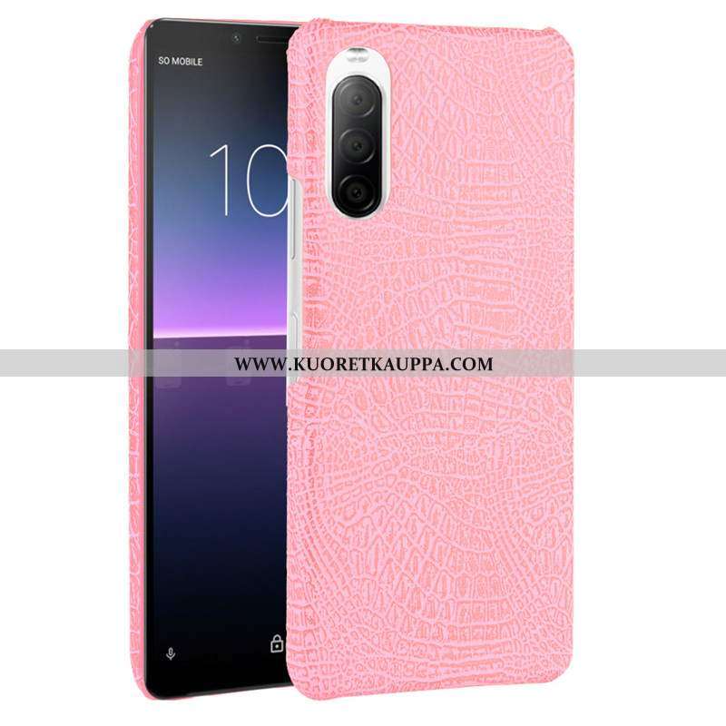 Kuori Sony Xperia 10 Ii, Kuoret Sony Xperia 10 Ii, Kotelo Sony Xperia 10 Ii Suojaus Nahka Musta Kova