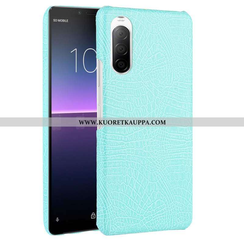 Kuori Sony Xperia 10 Ii, Kuoret Sony Xperia 10 Ii, Kotelo Sony Xperia 10 Ii Suojaus Nahka Musta Kova