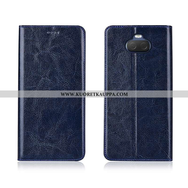 Kuori Sony Xperia 10, Kuoret Sony Xperia 10, Kotelo Sony Xperia 10 Aito Nahka Kukkakuvio Simpukka Al