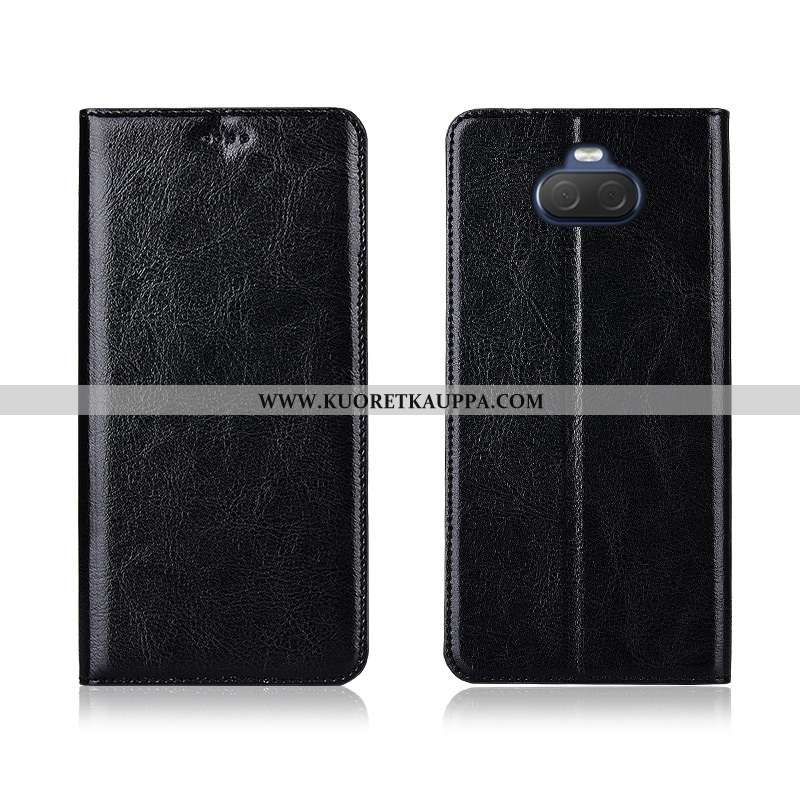 Kuori Sony Xperia 10, Kuoret Sony Xperia 10, Kotelo Sony Xperia 10 Aito Nahka Kukkakuvio Simpukka Al