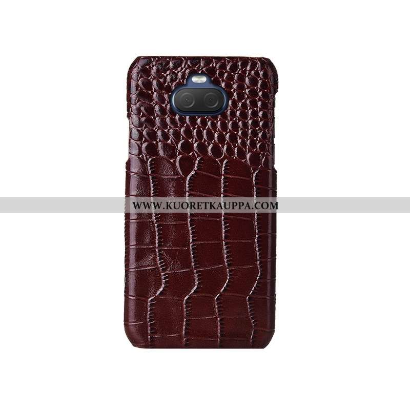 Kuori Sony Xperia 10, Kuoret Sony Xperia 10, Kotelo Sony Xperia 10 Aito Nahka Nahka Lehmä Kukkakuvio