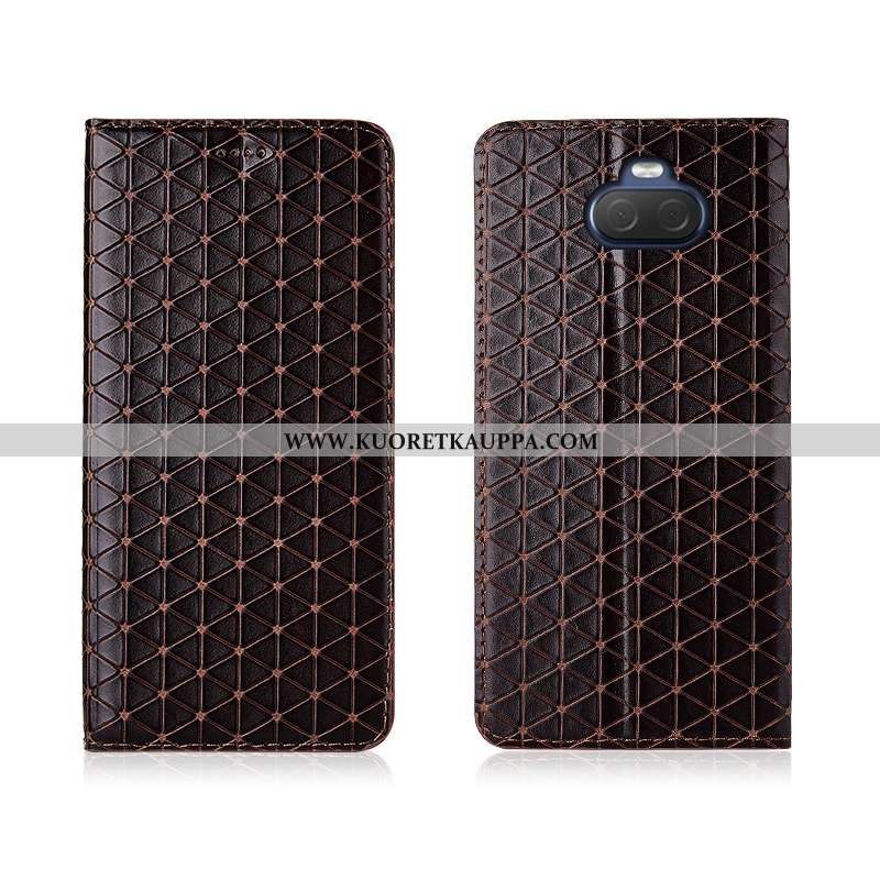 Kuori Sony Xperia 10, Kuoret Sony Xperia 10, Kotelo Sony Xperia 10 Aito Nahka Pehmeä Neste Puhelimen