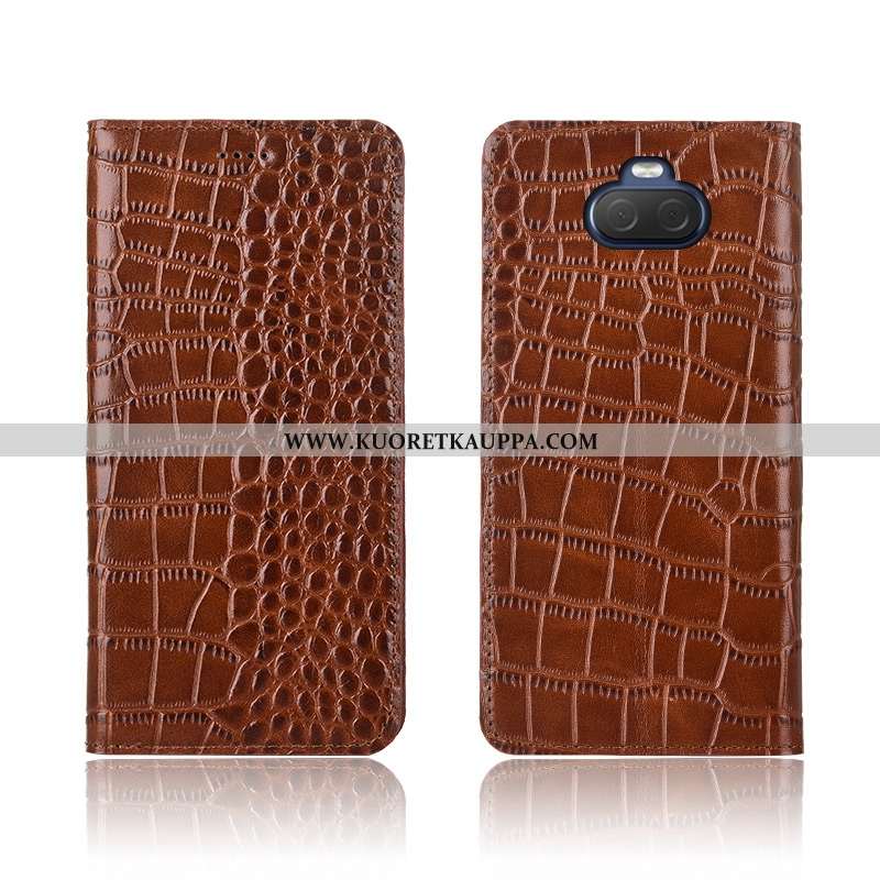 Kuori Sony Xperia 10, Kuoret Sony Xperia 10, Kotelo Sony Xperia 10 Suojaus Nahkakuori Aito Nahka Sim