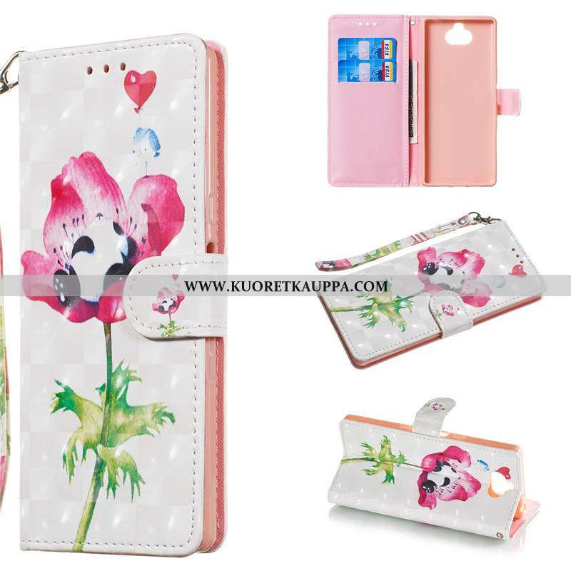 Kuori Sony Xperia 10, Kuoret Sony Xperia 10, Kotelo Sony Xperia 10 Suojaus Nahkakuori Maalaus Jauhe 