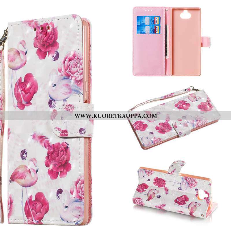 Kuori Sony Xperia 10, Kuoret Sony Xperia 10, Kotelo Sony Xperia 10 Suojaus Nahkakuori Maalaus Jauhe 