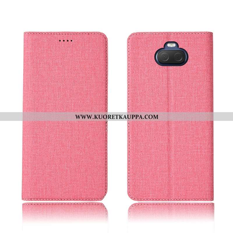 Kuori Sony Xperia 10 Plus, Kuoret Sony Xperia 10 Plus, Kotelo Sony Xperia 10 Plus Suojaus Pellava Pu