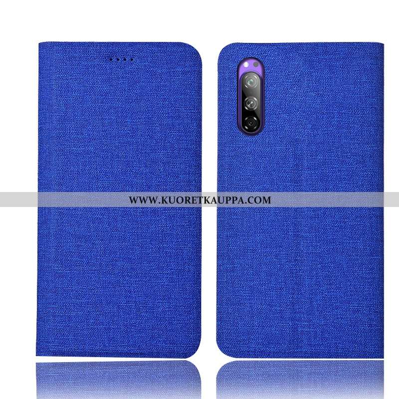 Kuori Sony Xperia 5, Kuoret Sony Xperia 5, Kotelo Sony Xperia 5 Pellava Suojaus Sininen All Inclusiv