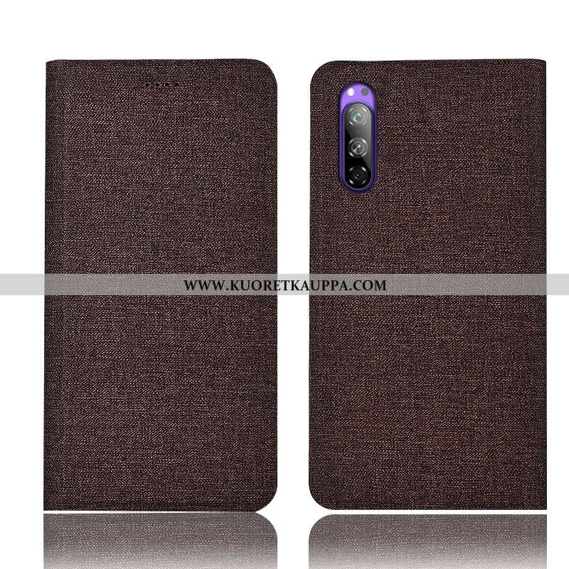 Kuori Sony Xperia 5, Kuoret Sony Xperia 5, Kotelo Sony Xperia 5 Pellava Suojaus Sininen All Inclusiv