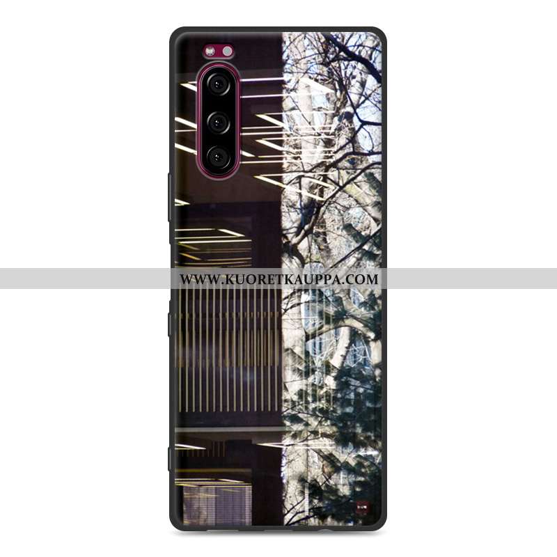 Kuori Sony Xperia 5, Kuoret Sony Xperia 5, Kotelo Sony Xperia 5 Pesty Suede Pehmeä Neste Valkoinen S