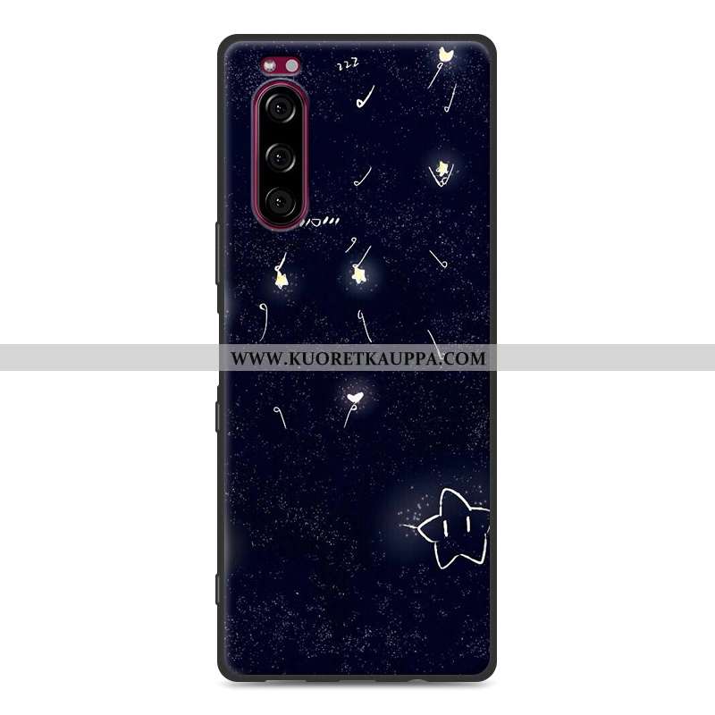 Kuori Sony Xperia 5, Kuoret Sony Xperia 5, Kotelo Sony Xperia 5 Pesty Suede Pehmeä Neste Valkoinen S