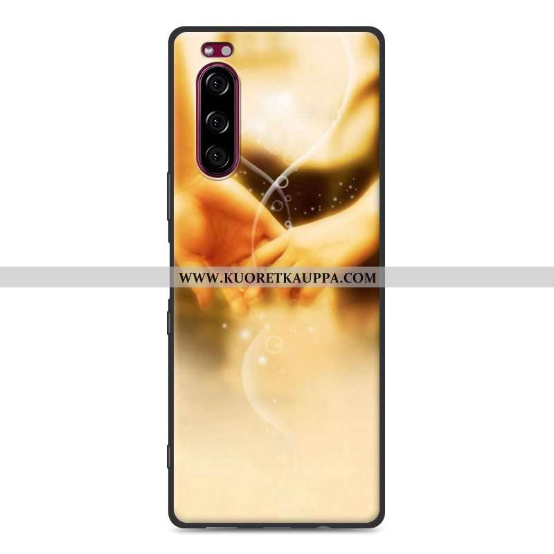 Kuori Sony Xperia 5, Kuoret Sony Xperia 5, Kotelo Sony Xperia 5 Pesty Suede Pehmeä Neste Valkoinen S