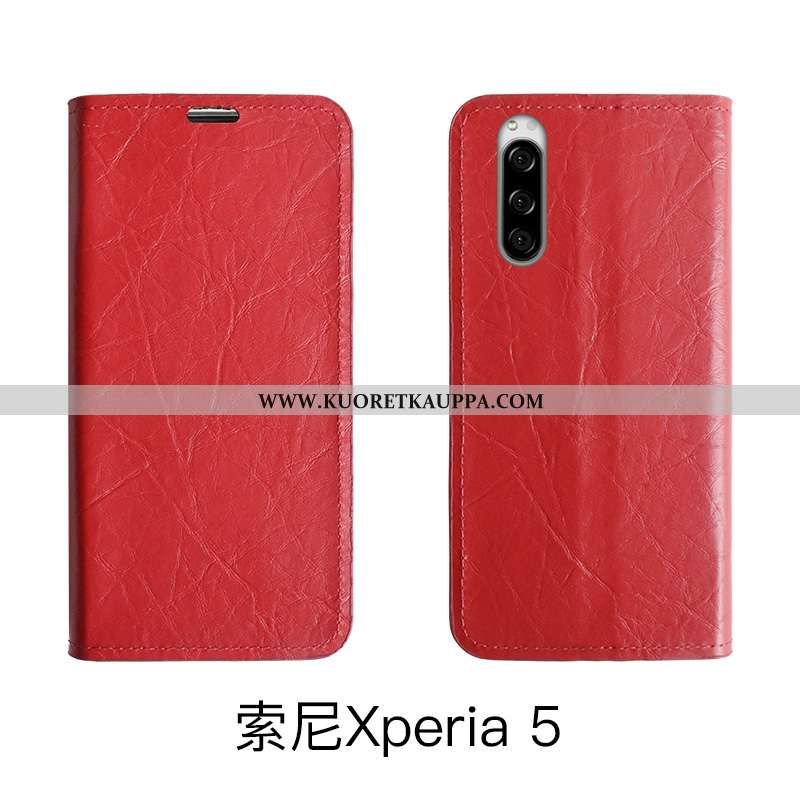 Kuori Sony Xperia 5, Kuoret Sony Xperia 5, Kotelo Sony Xperia 5 Silikoni Suojaus Päivää Punainen
