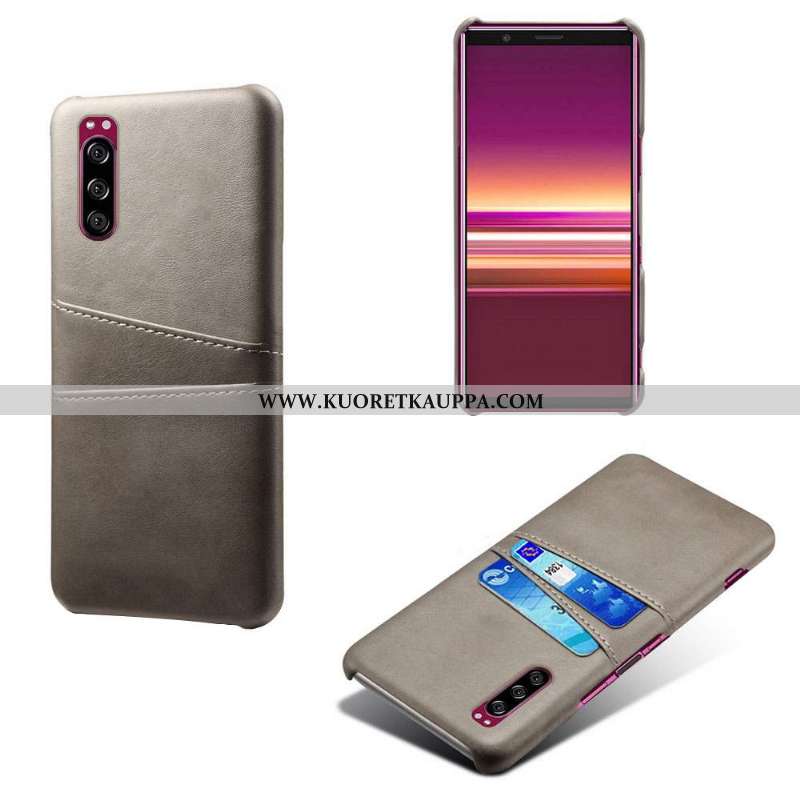 Kuori Sony Xperia 5, Kuoret Sony Xperia 5, Kotelo Sony Xperia 5 Suojaus Nahka Jauhe Pinkki