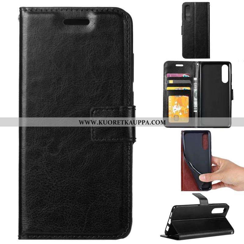 Kuori Sony Xperia 5, Kuoret Sony Xperia 5, Kotelo Sony Xperia 5 Suojaus Nahkakuori Kukkakuvio Violet