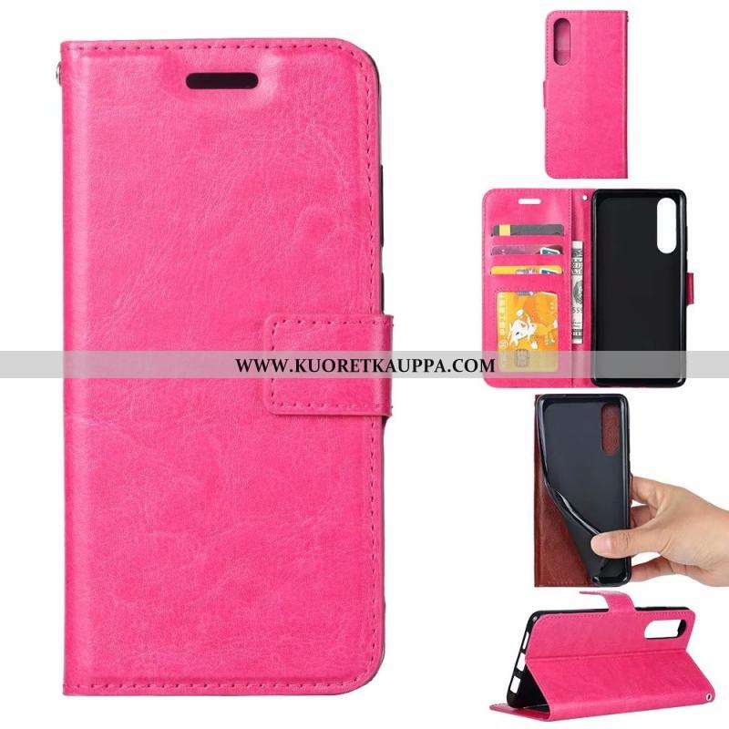 Kuori Sony Xperia 5, Kuoret Sony Xperia 5, Kotelo Sony Xperia 5 Suojaus Nahkakuori Kukkakuvio Violet