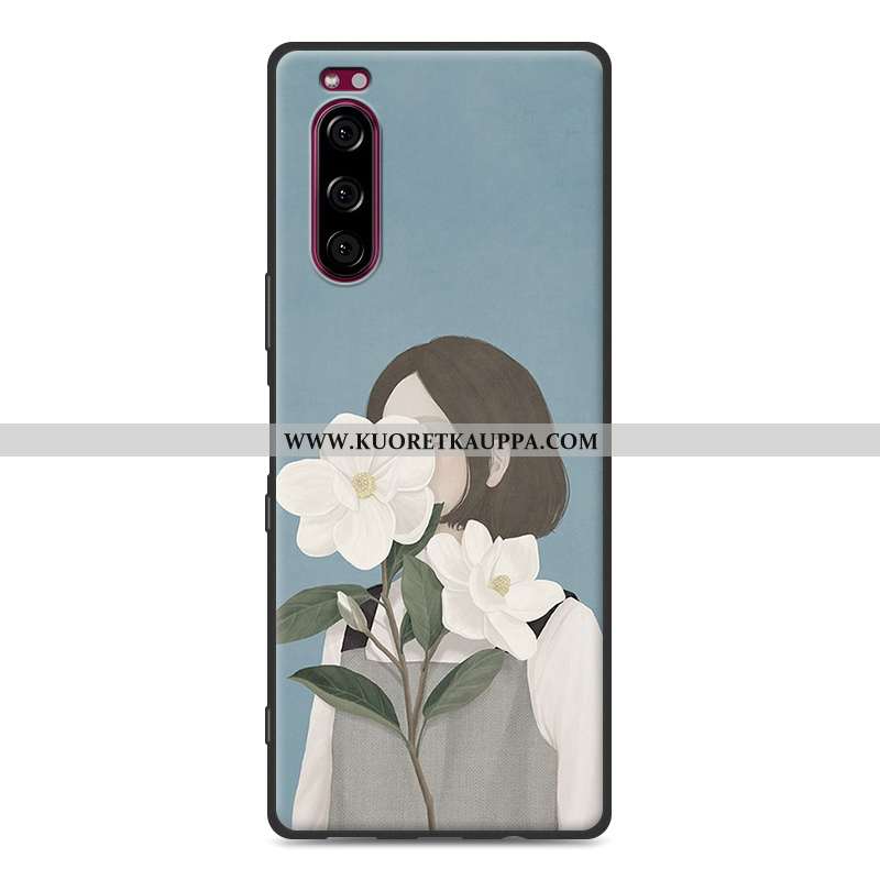 Kuori Sony Xperia 5, Kuoret Sony Xperia 5, Kotelo Sony Xperia 5 Suojaus Pehmeä Neste Sininen All Inc