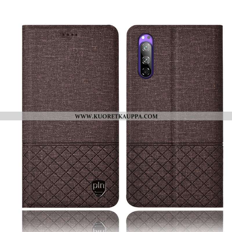 Kuori Sony Xperia 5, Kuoret Sony Xperia 5, Kotelo Sony Xperia 5 Suojaus Pellava All Inclusive Pinkki