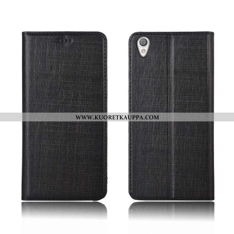 Kuori Sony Xperia L1, Kuoret Sony Xperia L1, Kotelo Sony Xperia L1 Aito Nahka Pehmeä Neste Simpukka 