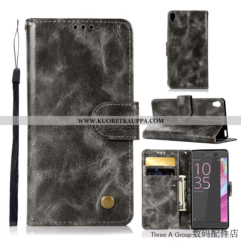 Kuori Sony Xperia L1, Kuoret Sony Xperia L1, Kotelo Sony Xperia L1 Nahkakuori Vuosikerta Liiketoimin