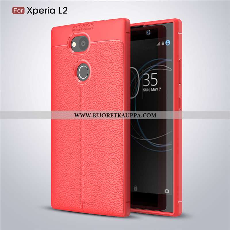 Kuori Sony Xperia L2, Kuoret Sony Xperia L2, Kotelo Sony Xperia L2 Kukkakuvio Pehmeä Neste Punainen 