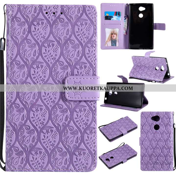 Kuori Sony Xperia L2, Kuoret Sony Xperia L2, Kotelo Sony Xperia L2 Suojaus Nahkakuori Violetti Luova