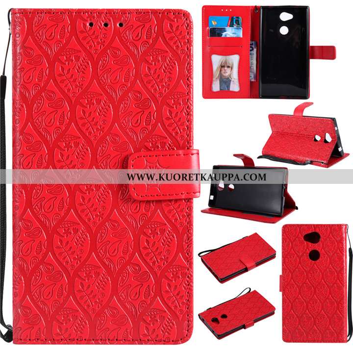 Kuori Sony Xperia L2, Kuoret Sony Xperia L2, Kotelo Sony Xperia L2 Suojaus Nahkakuori Violetti Luova