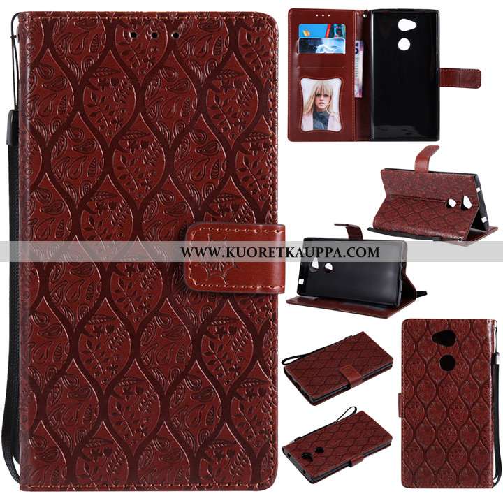 Kuori Sony Xperia L2, Kuoret Sony Xperia L2, Kotelo Sony Xperia L2 Suojaus Nahkakuori Violetti Luova